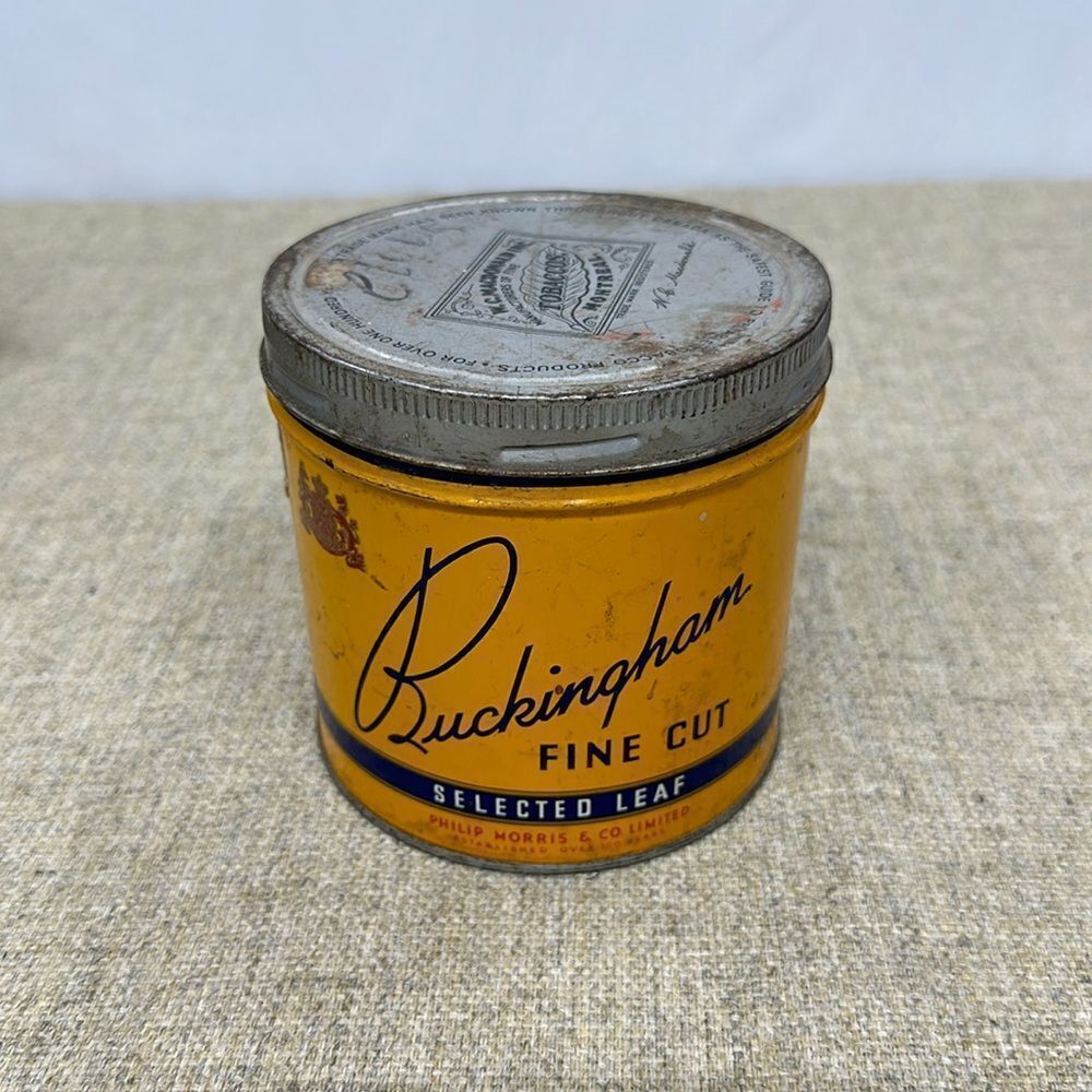 Antique Buckingham tobacco empty tin